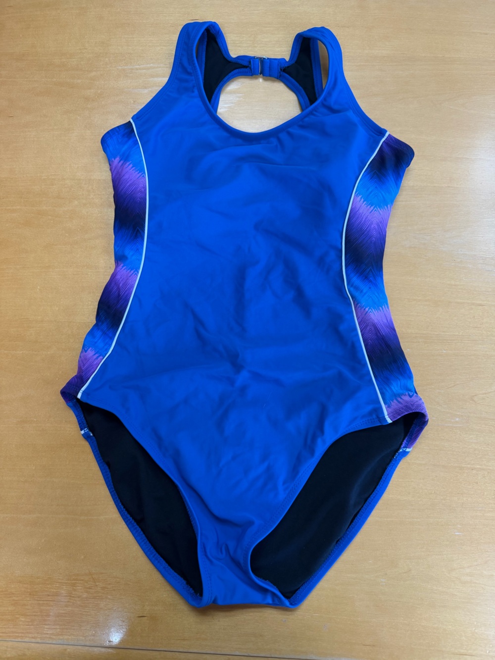 Catalina One Piece Swimsuit Padded Blue Coastal Beach Cruise Resort Large
